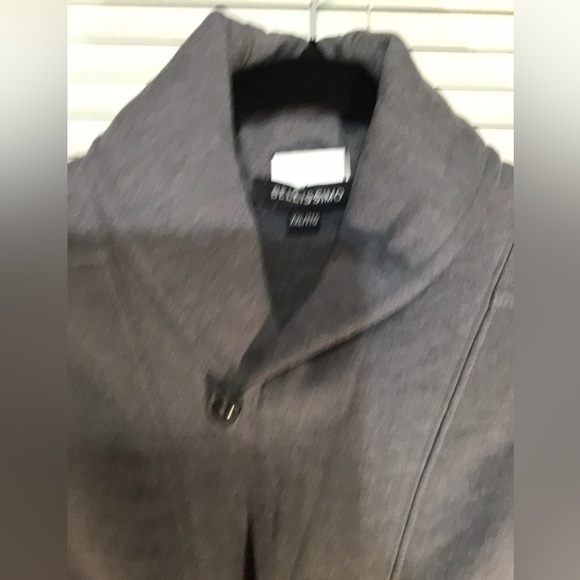 Bellissimo Shawl Collar Button Cardigan Shacket Reinforced Elbows/60% cotton - Picture 3 of 6